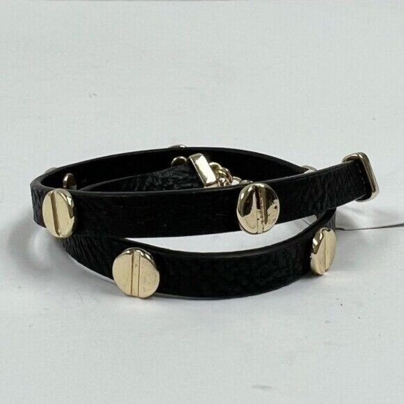 French Connection Leather double Wrap Bracelet NWT - Picture 1 of 6